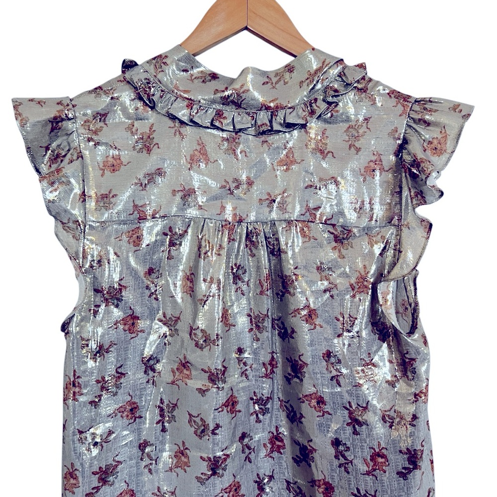 Paige Bette Top size M Ruffle Sleeve - Picture 6 of 14